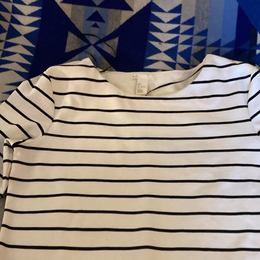 H&M striped long sleeve dress